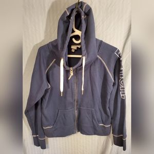 Bench Full Zipper Hoodie Sweater, Navy, Size Large